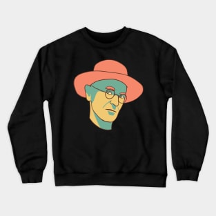 Hermann Hesse Portrait In Vintage Colors Crewneck Sweatshirt